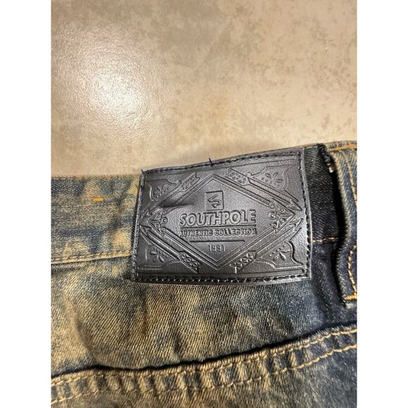 South Pole Men's Shorts vintage size 32 Regular Distressed Denim Y2K 100% Cotton - Picture 7 of 8